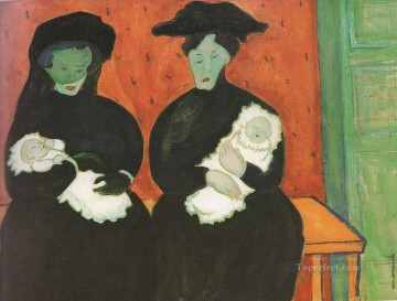 madre hijo Marianne von Werefkin Expresionismo Pinturas al óleo
